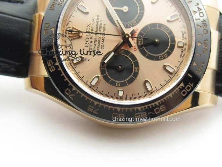 MiroTime 0315 Daytona 116515 Noob 1:1 Best Edition RG Black Dial On Black Leather Strap A NewStyle 3789